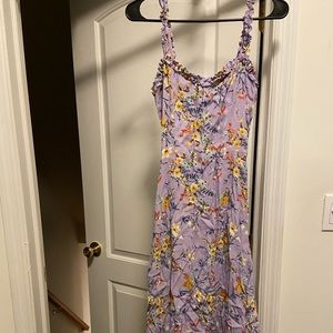 lavender floral print dress
